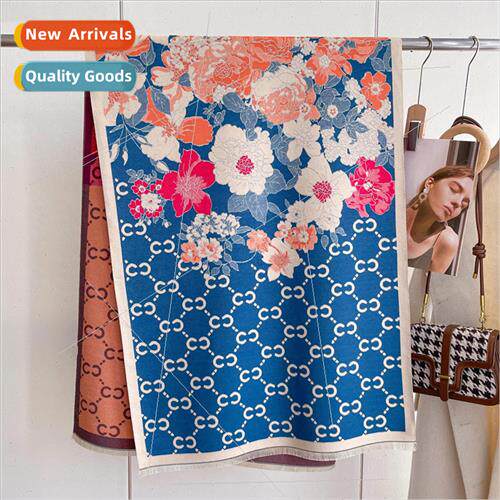 Europe Uned States wind letter printing faux cashmere scarf