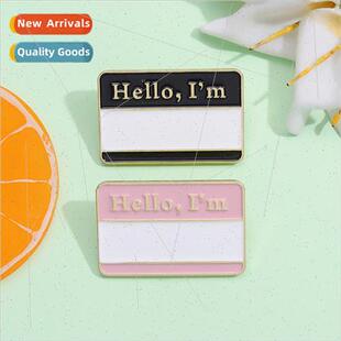 Creative new letters metal nameplate pin personalized self-i