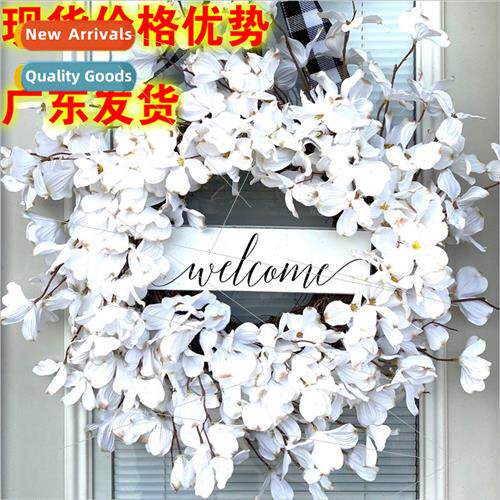 Whe Flower Wreath Dogwood Fresh Wreath Buffalo Lattice mulat