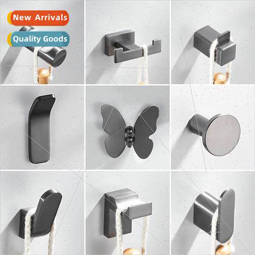Gunmetal Gray ngle Clothes Hook Bathroom Wall Clothes Hook E