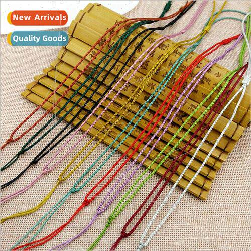 Flat Knot Double Push Necklace Rope diy handmade compilation