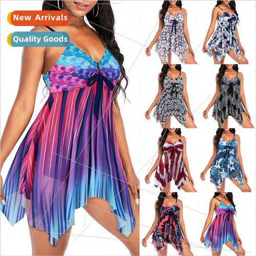 2024 New Fashion Sexy Spl Skirt Belly Shading Swimsu Two Pie