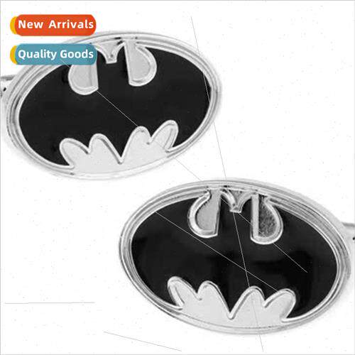superhero series silver black batman cufflinks适用men gift d