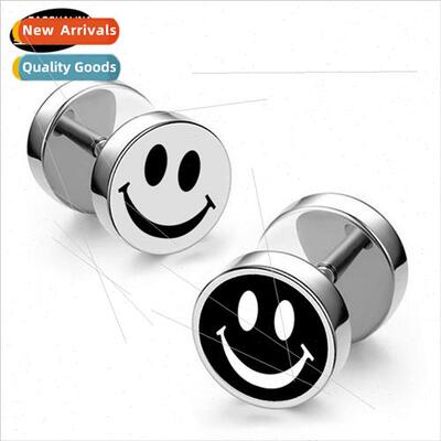 Superior tanium steel barbell men fashion smiley dumbbell ea