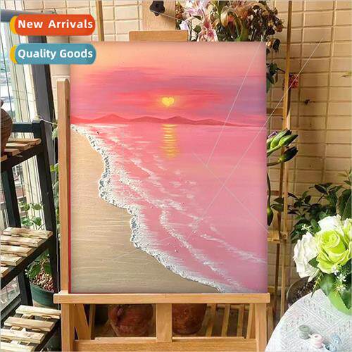 New diy hand-painted quartz stexture painting creative home