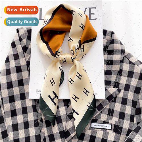 2021 new Europe Uned States mulberry silk small silk scarf f