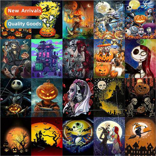 New handmade DIY point drill Halloween series skull full rou