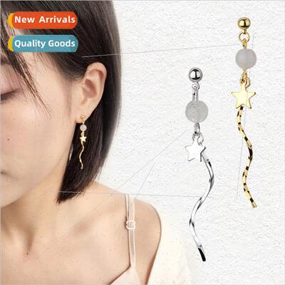 Koreastar pendant long line earwires girls Mori moonstone wa