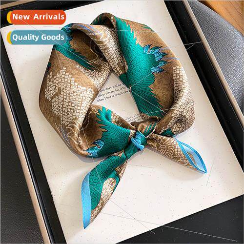 2023 Korea  fashion mulberry silk silk small square scarf fa