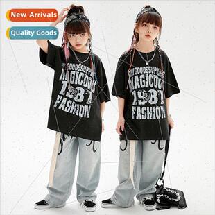 tide clothing loose dance childr summer children hop Set hip