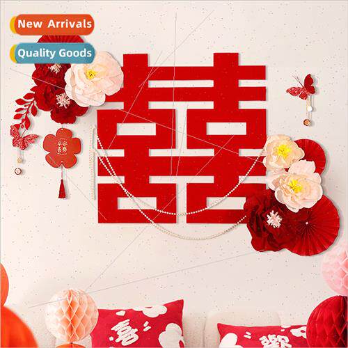 Wedding room decoration set women bedroom background wall ho