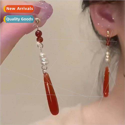 New imation pearl drop pendant earrings niche retro earrings