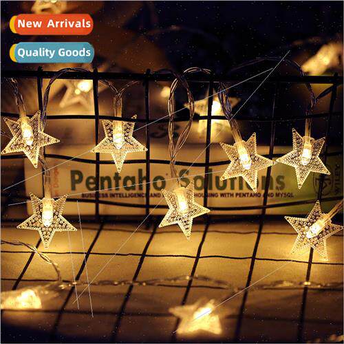 Led star lights string holiday arrangement room decoration l