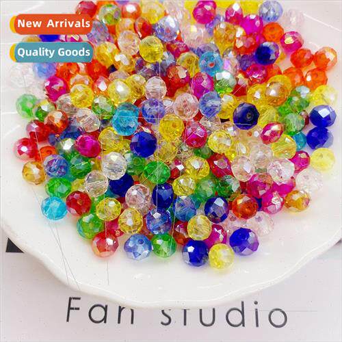 6mm flat beads crystal beads loose beads necklace bracelet d