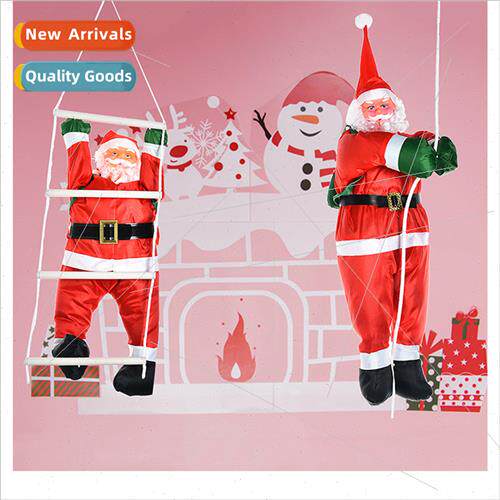 Santa Climbing Rope Climbing Ladder Inflatable Doll Fabric C