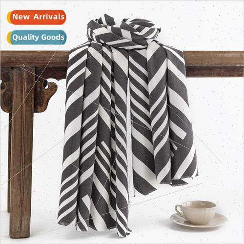 Zebra pattern faux cashmere scarf female 2022 winter new sca
