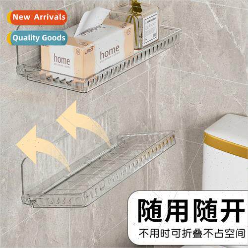 Foldable bathroom organizer shelf shelf no punch washroom si