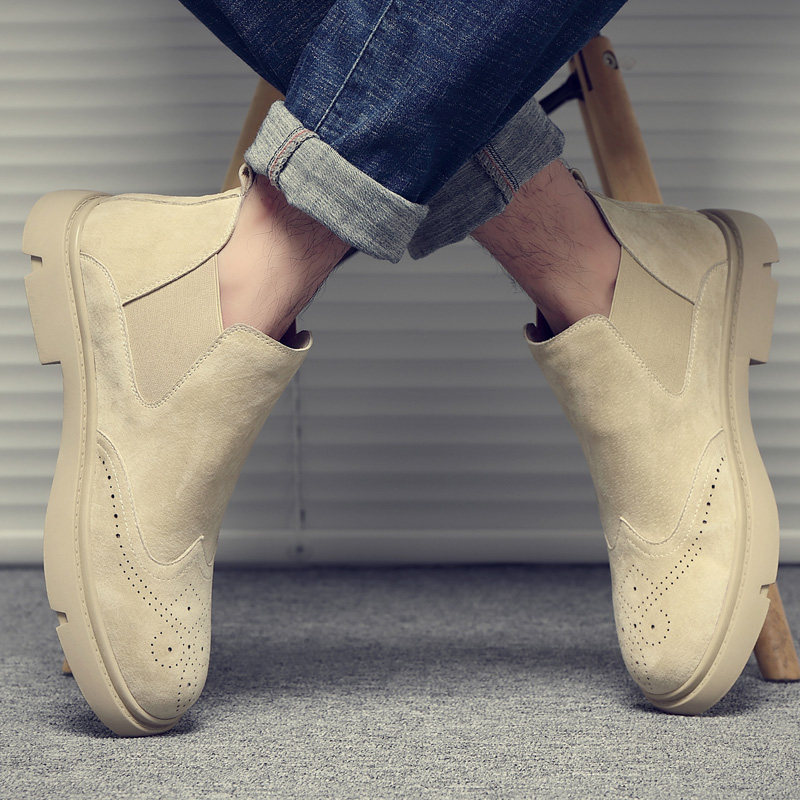 马丁靴男秋季英伦风工装男鞋百搭复古靴子中帮切尔西短靴真皮男靴在类目 流行男鞋, 靴子中 - 来自Buy2taobao.com提供专业的淘宝代购服务