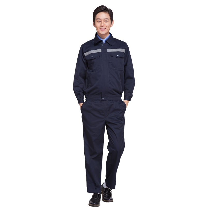 卓越京城反光條環(huán)衛(wèi)工作服套裝 長袖工程服 男 公路施工服裝廠服