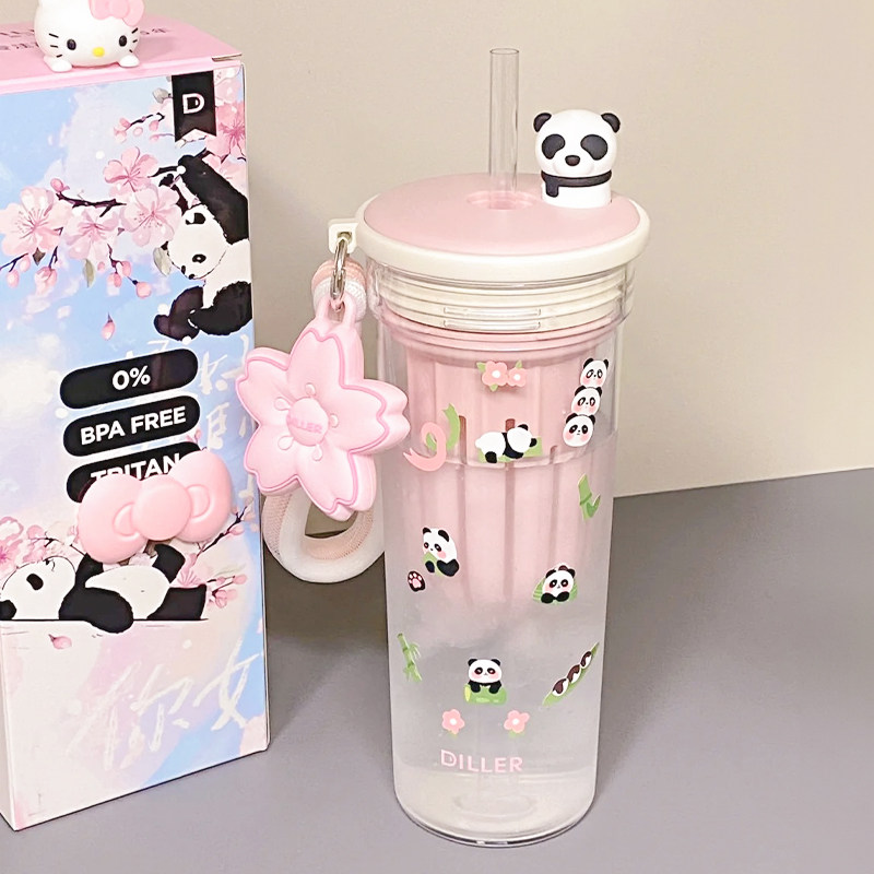 水杯2026新款女生高颜值吸管杯夏天大容量tritan便携网红塑料杯子