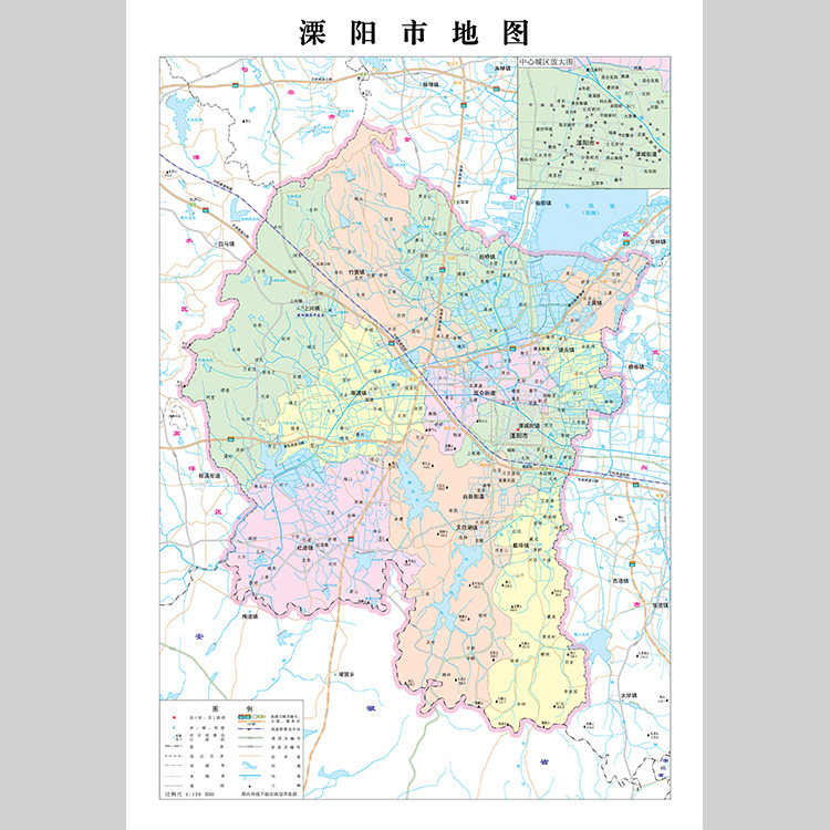 溧阳市地图电子版设计素材文件