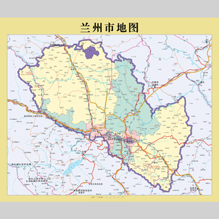 兰州市地图电子版设计素材文件