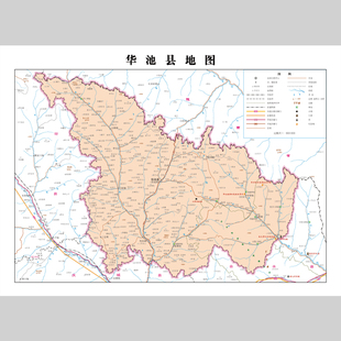 华池县地图电子版设计素材文件