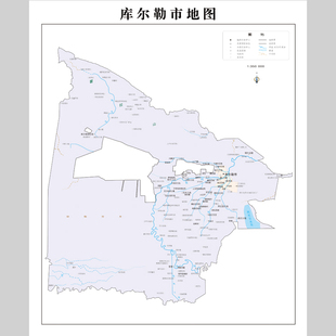 库尔勒市地图电子版设计素材文件