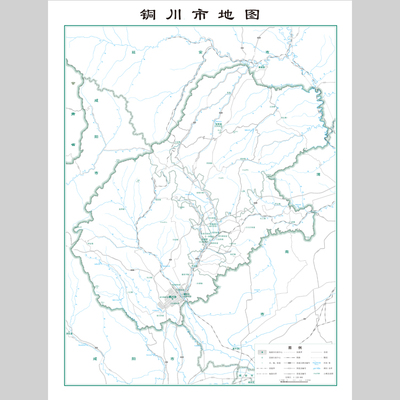 铜川市地图电子版设计素材文件