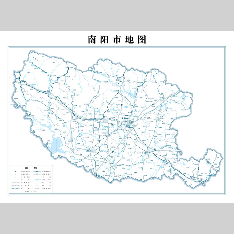 南阳市地图电子版设计素材文件