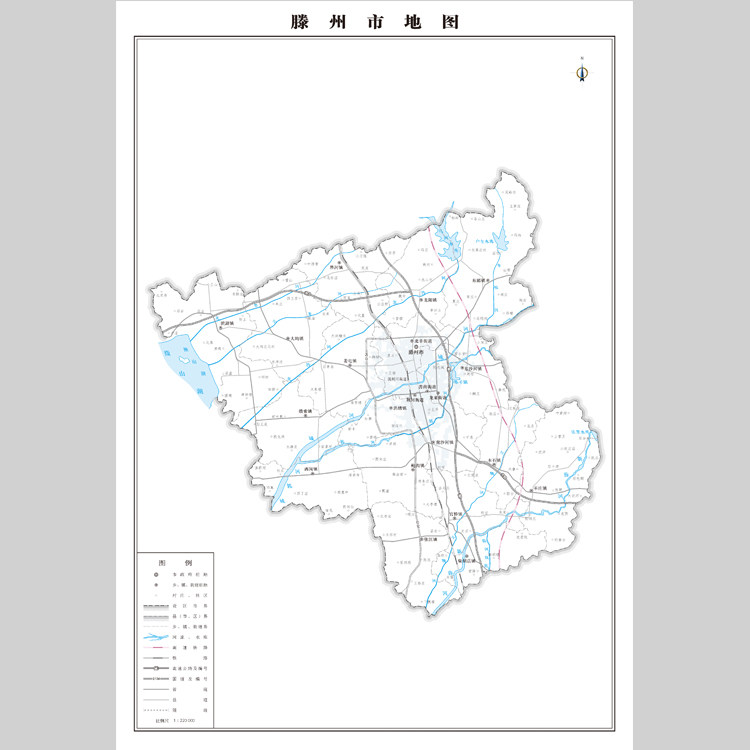 滕州市地图电子版设计素材文件
