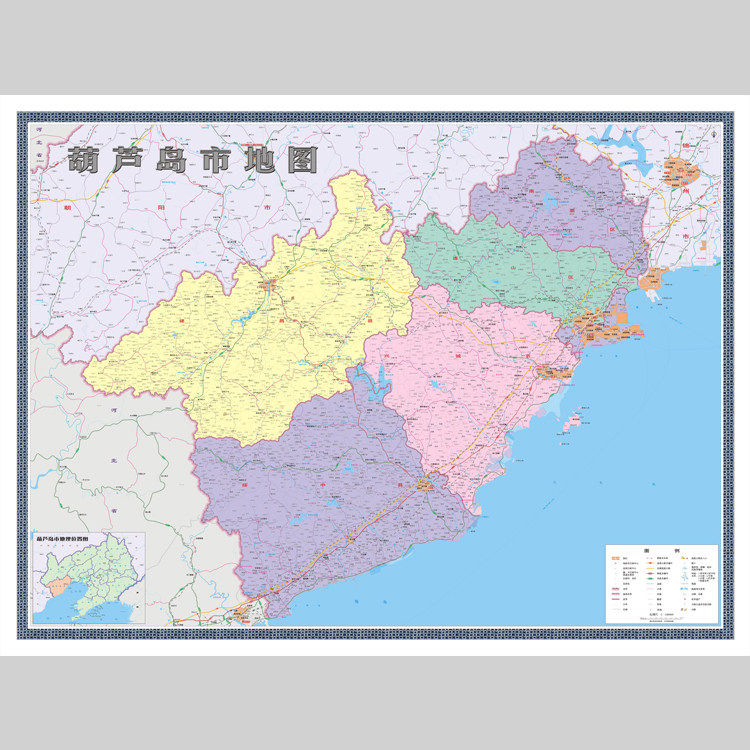 葫芦岛市地图电子版设计素材文件
