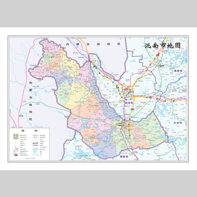洮南市地图电子版设计素材文件