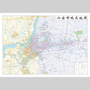 六安市城区地图电子版设计素材文件