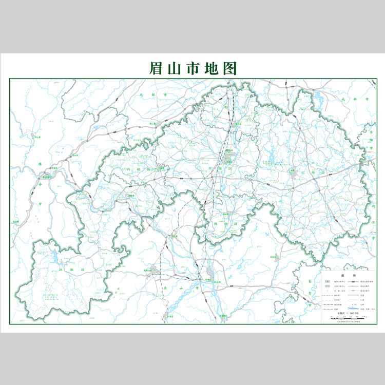 眉山市地图电子版设计素材文件