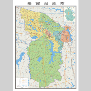 淮南市地图电子版设计素材文件