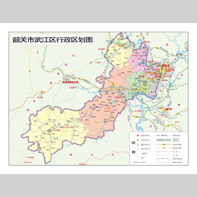 韶关市武江区地图电子版设计素材文件