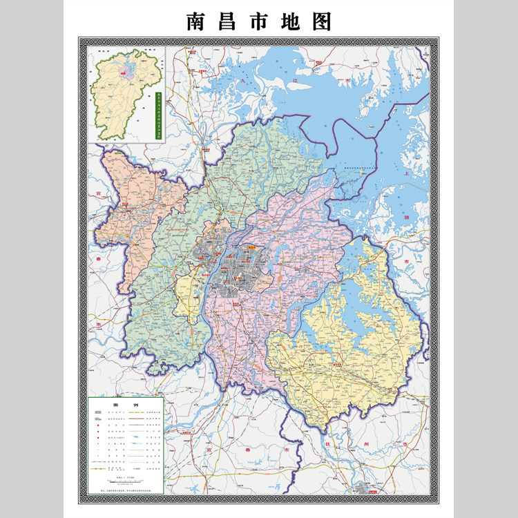 南昌市地图电子版设计素材文件