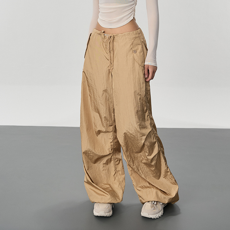 美式复古低腰辣妹休闲裤运动裤女