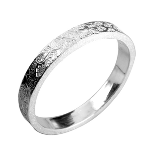 足银999纯银手镯吉言纯手工闭口手镯纯银手镯银镯子情侣定做饰品