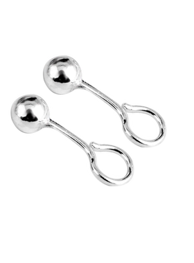 光面养耳洞990纯银纯银