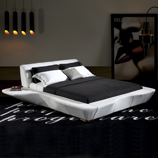 COOMO楷模家具 大普-新迪床轻奢现代头层牛皮双人床主卧1.8米