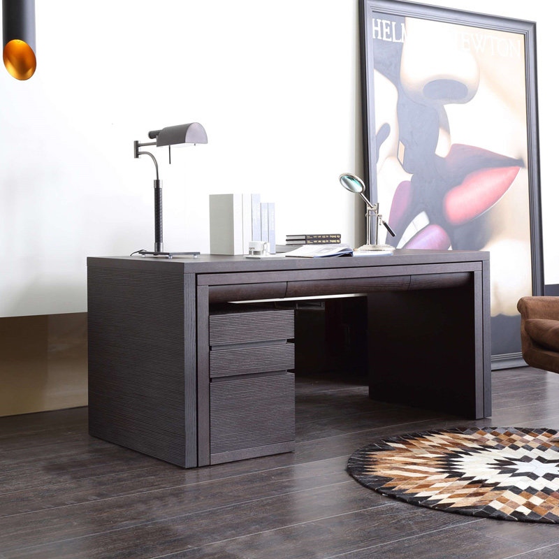 楷模 大普-哈利书桌现代简约书台电脑桌多功能办公桌书房橡木