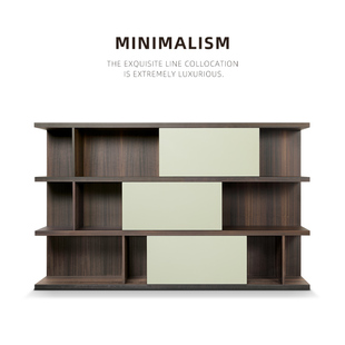 楷模-福利特价 普术安特书柜意式极简书柜装饰展示柜书柜组合