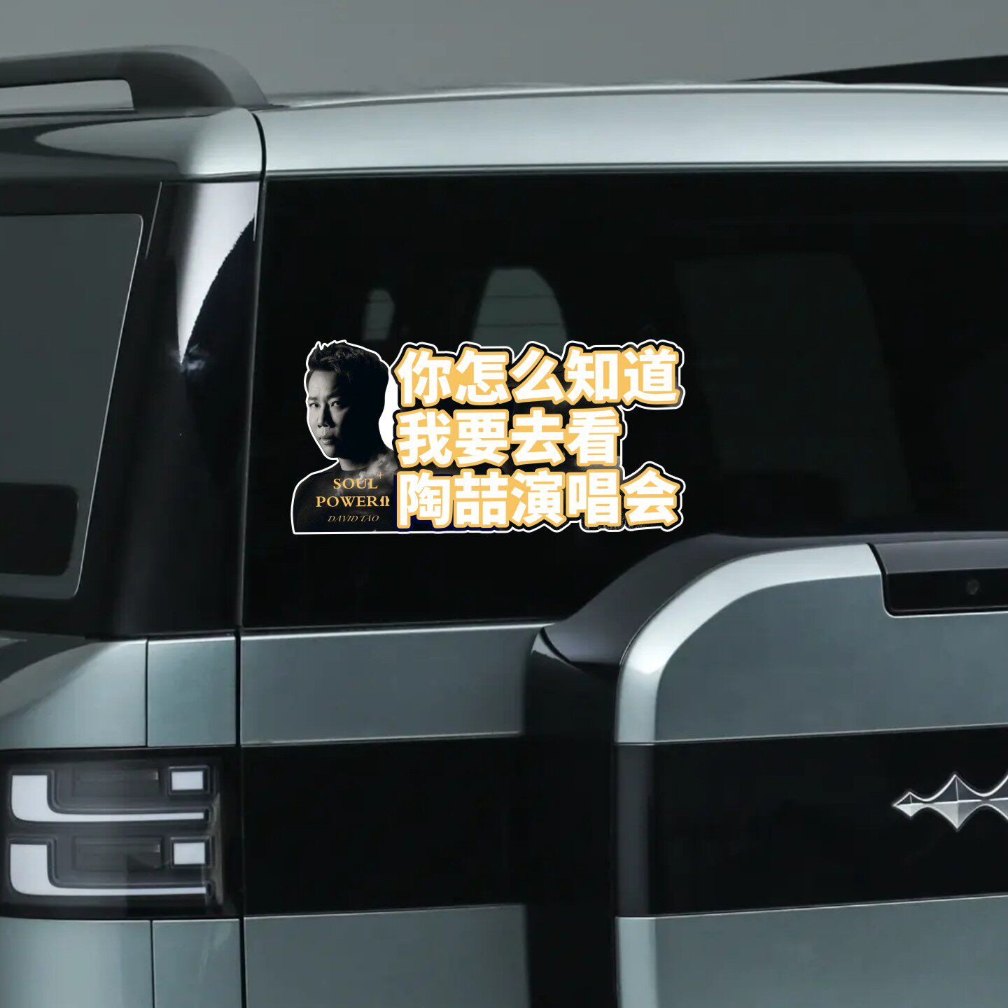 你怎么知道我要去看陶喆演唱会车贴装饰车身贴纸海报明星周边搞怪