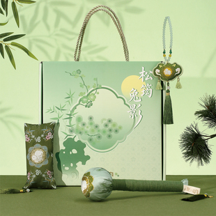 上新了故宫松筠兔影养生锤艾草香囊护腕垫套装礼盒文创新年伴手礼