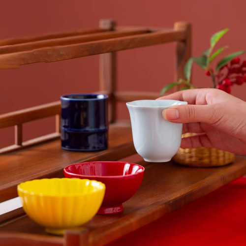 故宫四君子茶杯套装梅兰竹菊