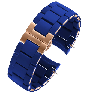 代用西铁城蓝天使表带AT8020-54L/空中之鹰JY8035防水表链23mm男