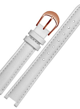 代用卡西欧5331 SHE-4523PGL-7A专用凹口表带sheen女士皮带14mm白