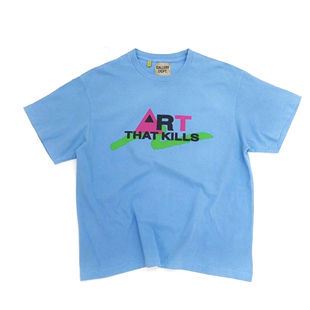 DEPT 复古圆筒圆领宽松纯棉短袖 ART KILLS T恤潮 THAT GALLERY
